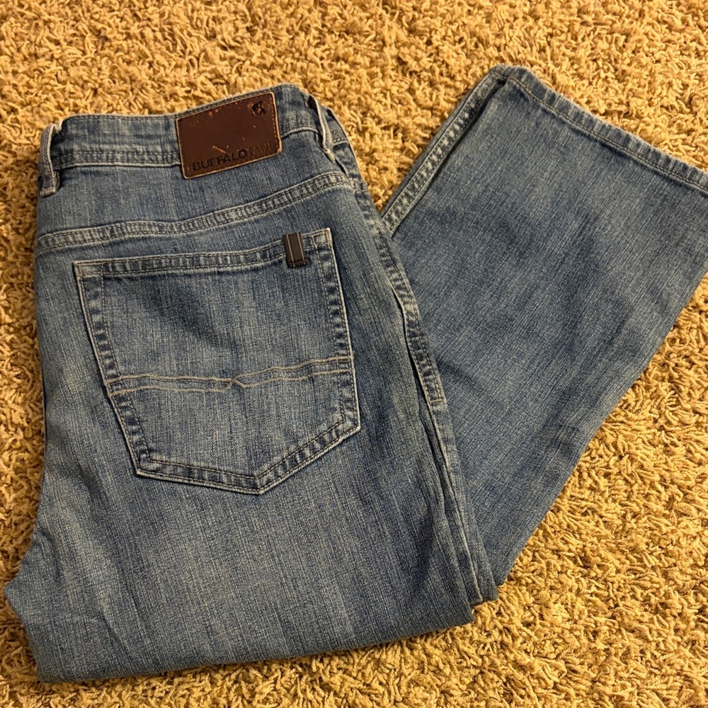 Buffalo David Bitton Men's Light Blue Straight Jeans